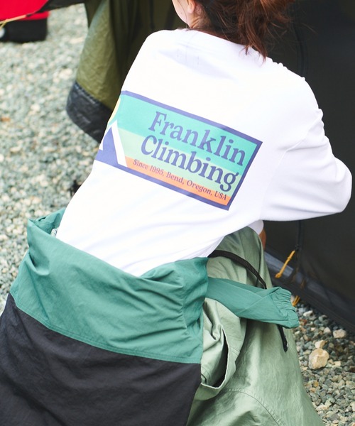 Franklin Climbing(フランクリンクライミング)の「【Franklin Climbing 】バックプリントボックスロゴ長袖Tee(Tシャツ/カットソー・メンズ・オレンジ/グレー/サックスブルー/チャコールグレー/ホワイト・L/M/XS/XL/S)」の1枚目の写真