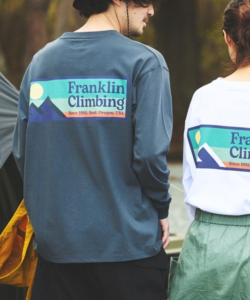 Franklin Climbing(フランクリンクライミング)の「【Franklin Climbing 】バックプリントボックスロゴ長袖Tee(Tシャツ/カットソー・メンズ・オレンジ/グレー/サックスブルー/チャコールグレー/ホワイト・L/M/XS/XL/S)」の2枚目の写真