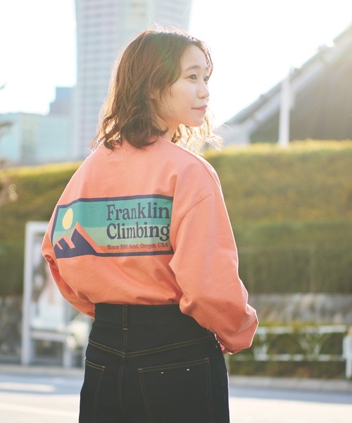 Franklin Climbing(フランクリンクライミング)の「【Franklin Climbing 】バックプリントボックスロゴ長袖Tee(Tシャツ/カットソー・メンズ・オレンジ/グレー/サックスブルー/チャコールグレー/ホワイト・L/M/XS/XL/S)」の7枚目の写真