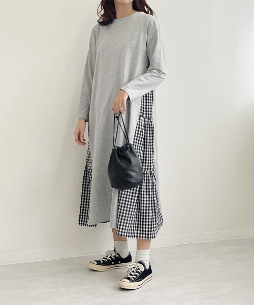 Doux Belle(ドゥーベル)の「バックスリット切替ロングワンピ 長袖(ワンピース・レディース・その他1/その他2/カーキ/ホワイト/ピンク/ベージュ/ブラック/グレー・FREE)」の15枚目の写真