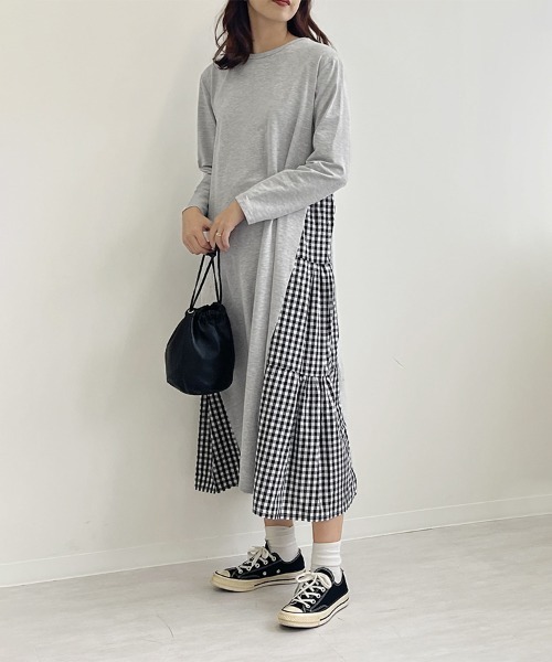 Doux Belle(ドゥーベル)の「バックスリット切替ロングワンピ 長袖(ワンピース・レディース・その他1/その他2/カーキ/ホワイト/ピンク/ベージュ/ブラック/グレー・FREE)」の16枚目の写真
