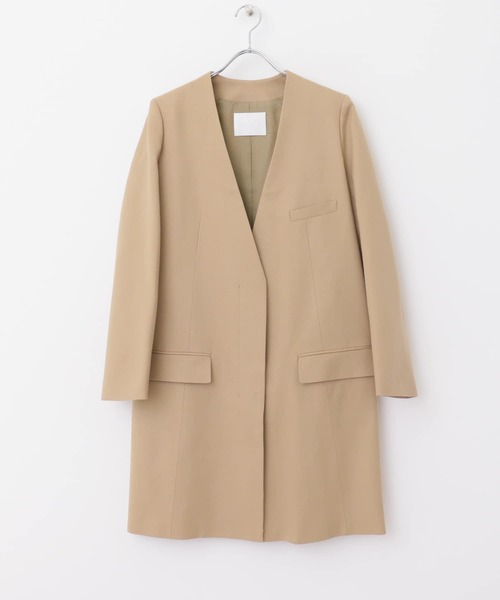 URBAN RESEARCH（アーバンリサーチ）の「bolsista　NO-COLLAR COAT（ノーカラージャケット・レディース・ブラック/キャメル・38/36）」の4枚目の写真