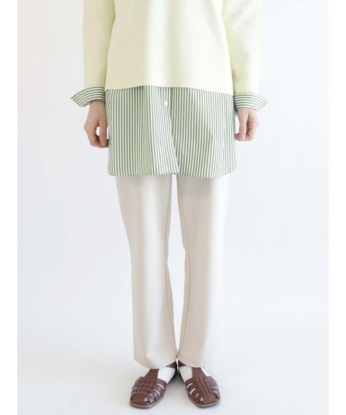 Lugnoncure（ルノンキュール）の「カットジョーゼットイージーパンツ（その他パンツ・レディース・ブラック/ベージュ/グリーン・ﾌﾘ-）」の2枚目の写真