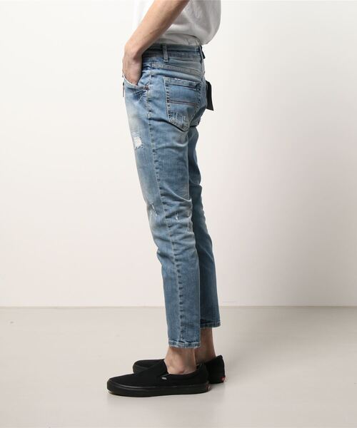 Import & Select(インポートアンドセレクト)の「【ADAMUS】 ダメージ加工デニム JU163 DOLOMITE(デニムパンツ・メンズ・インディゴブルー・30/29)」の2枚目の写真