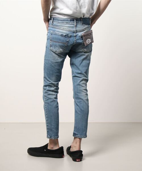 Import & Select(インポートアンドセレクト)の「【ADAMUS】 ダメージ加工デニム JU163 DOLOMITE(デニムパンツ・メンズ・インディゴブルー・30/29)」の3枚目の写真