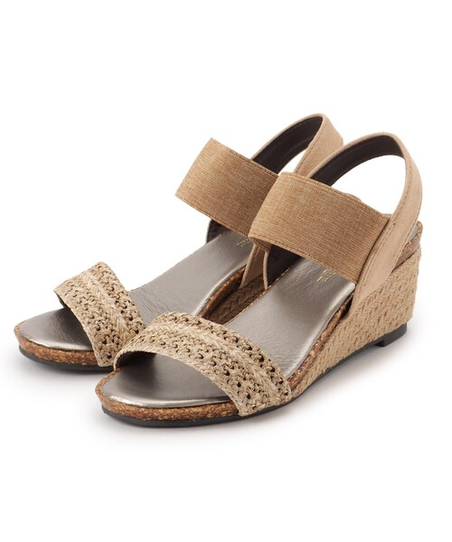 SHOO・LA・RUE(シューラルー)の「◆【累計28万足/シューダル】ウェッジソールサンダル(サンダル・レディース・カーキ/サンドベージュ/ネイビー/ブラック/ブロンズ/シルバー系2/ゴールド系2/ライトパープル/ベージュ系3/ネイビー系/ブルー系3/ライトイエロー系1/ピンク系/ベージュ系その他3/オレンジ系その他2/ブラウン系2/ブラウン系5/アイボリー系1/チョコ・45/35/25)」の8枚目の写真