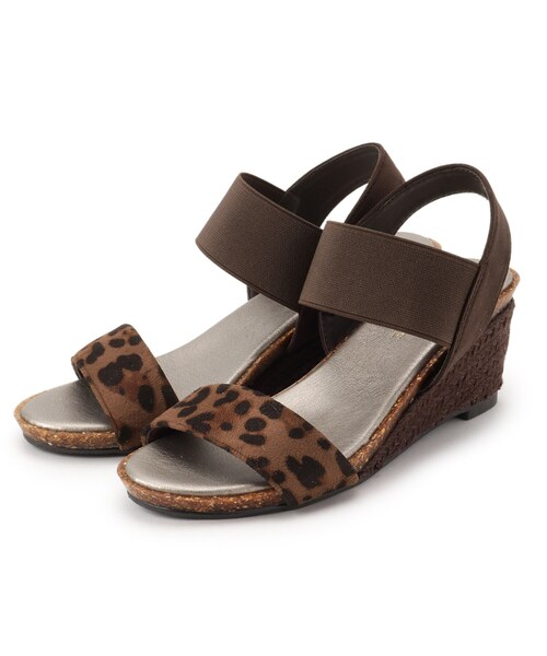 SHOO・LA・RUE(シューラルー)の「◆【累計28万足/シューダル】ウェッジソールサンダル(サンダル・レディース・カーキ/サンドベージュ/ネイビー/ブラック/ブロンズ/シルバー系2/ゴールド系2/ライトパープル/ベージュ系3/ネイビー系/ブルー系3/ライトイエロー系1/ピンク系/ベージュ系その他3/オレンジ系その他2/ブラウン系2/ブラウン系5/アイボリー系1/チョコ・45/35/25)」の3枚目の写真