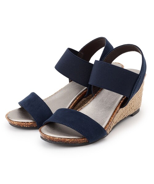 SHOO・LA・RUE(シューラルー)の「◆【累計28万足/シューダル】ウェッジソールサンダル(サンダル・レディース・カーキ/サンドベージュ/ネイビー/ブラック/ブロンズ/シルバー系2/ゴールド系2/ライトパープル/ベージュ系3/ネイビー系/ブルー系3/ライトイエロー系1/ピンク系/ベージュ系その他3/オレンジ系その他2/ブラウン系2/ブラウン系5/アイボリー系1/チョコ・45/35/25)」の10枚目の写真