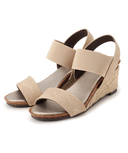 SHOO・LA・RUE(シューラルー)の「◆【累計28万足/シューダル】ウェッジソールサンダル(サンダル・レディース・カーキ/サンドベージュ/ネイビー/ブラック/ブロンズ/シルバー系2/ゴールド系2/ライトパープル/ベージュ系3/ネイビー系/ブルー系3/ライトイエロー系1/ピンク系/ベージュ系その他3/オレンジ系その他2/ブラウン系2/ブラウン系5/アイボリー系1/チョコ・45/35/25)」の7枚目の写真