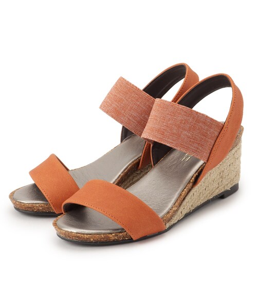 SHOO・LA・RUE(シューラルー)の「◆【累計28万足/シューダル】ウェッジソールサンダル(サンダル・レディース・カーキ/サンドベージュ/ネイビー/ブラック/ブロンズ/シルバー系2/ゴールド系2/ライトパープル/ベージュ系3/ネイビー系/ブルー系3/ライトイエロー系1/ピンク系/ベージュ系その他3/オレンジ系その他2/ブラウン系2/ブラウン系5/アイボリー系1/チョコ・45/35/25)」の16枚目の写真