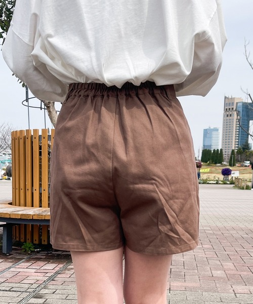 PairPair(ペアペア)の「ツイルショートパンツ(その他パンツ・レディース・アイボリー/マスタード/モカ・フリー)」の12枚目の写真