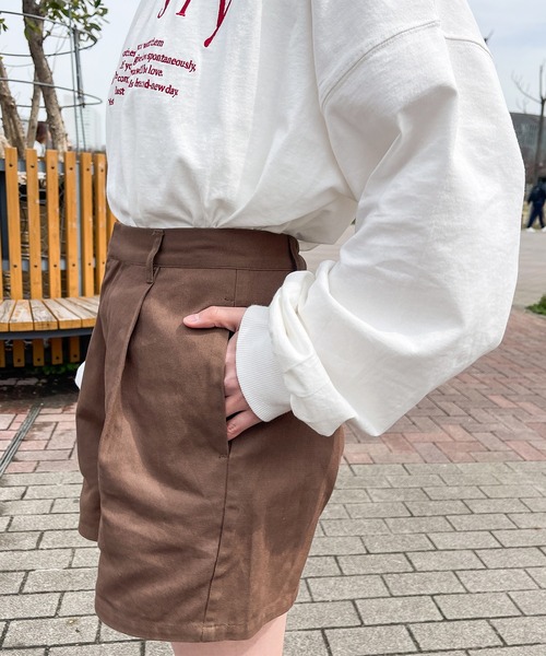 PairPair(ペアペア)の「ツイルショートパンツ(その他パンツ・レディース・アイボリー/マスタード/モカ・フリー)」の13枚目の写真