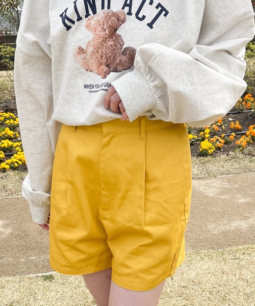 PairPair(ペアペア)の「ツイルショートパンツ(その他パンツ・レディース・アイボリー/マスタード/モカ・フリー)」の16枚目の写真