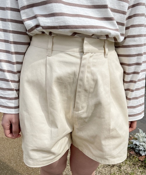 PairPair(ペアペア)の「ツイルショートパンツ(その他パンツ・レディース・アイボリー/マスタード/モカ・フリー)」の7枚目の写真