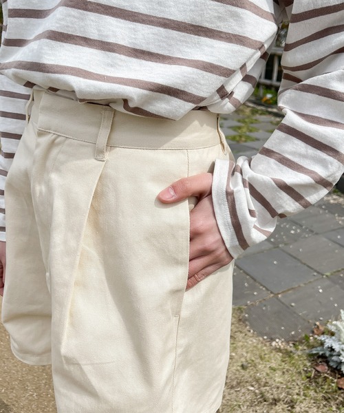 PairPair(ペアペア)の「ツイルショートパンツ(その他パンツ・レディース・アイボリー/マスタード/モカ・フリー)」の8枚目の写真