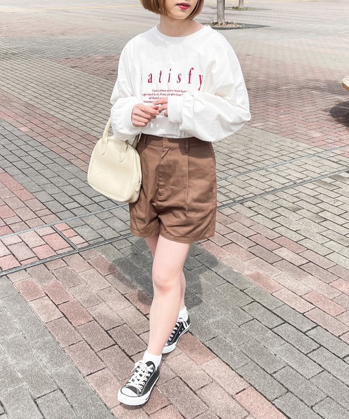 PairPair(ペアペア)の「ツイルショートパンツ(その他パンツ・レディース・アイボリー/マスタード/モカ・フリー)」の9枚目の写真