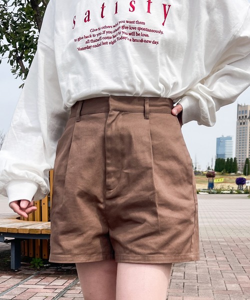 PairPair(ペアペア)の「ツイルショートパンツ(その他パンツ・レディース・アイボリー/マスタード/モカ・フリー)」の10枚目の写真