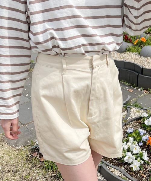 PairPair(ペアペア)の「ツイルショートパンツ(その他パンツ・レディース・アイボリー/マスタード/モカ・フリー)」の4枚目の写真