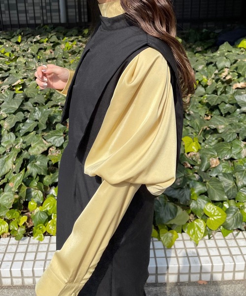 Ezick(エジック)の「【&g’aime】ケープディティールワンピース(ワンピース・レディース・ブラック/グレイッシュベージュ・FREE)」の19枚目の写真