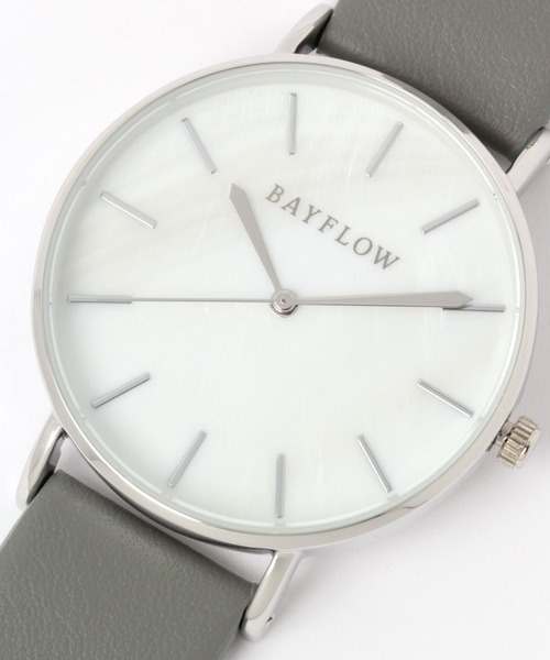 BAYFLOW（ベイフロー）の「シェルダイアルウォッチ（アナログ腕時計・レディース・ライトグレー/ベージュ・FREE）」の4枚目の写真