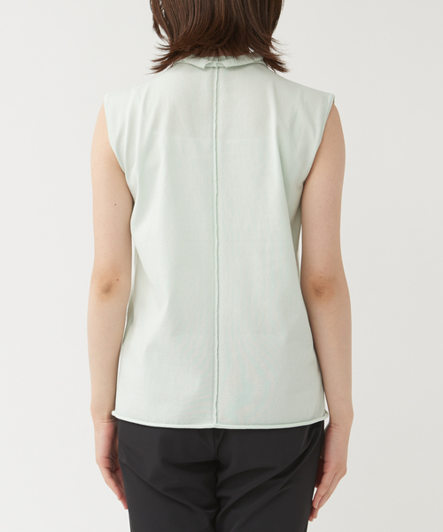 qualite（カリテ）の「《アンサンブル対応》コットンストレッチノースリーブニット（ニット/セーター・レディース・チャコールグレー/オフホワイト/セージグリーン・フリー）」の18枚目の写真