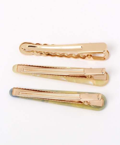LAKOLE（ラコレ）の「メタル×アセチヘアピン3点SET / 269842（ヘアピン・レディース・ブラウン/オフホワイト/イエロー/ベージュ/ライトブラウン/パープル・FREE）」の8枚目の写真
