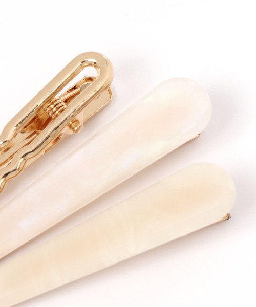 LAKOLE（ラコレ）の「メタル×アセチヘアピン3点SET / 269842（ヘアピン・レディース・ブラウン/オフホワイト/イエロー/ベージュ/ライトブラウン/パープル・FREE）」の10枚目の写真