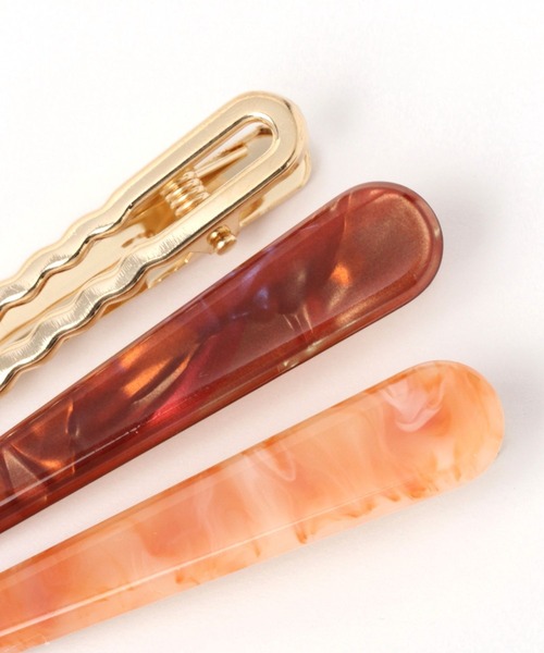 LAKOLE（ラコレ）の「メタル×アセチヘアピン3点SET / 269842（ヘアピン・レディース・ブラウン/オフホワイト/イエロー/ベージュ/ライトブラウン/パープル・FREE）」の12枚目の写真