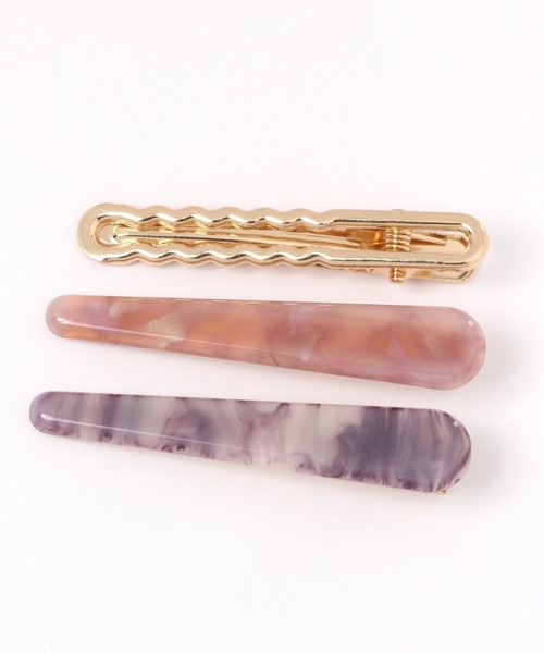 LAKOLE（ラコレ）の「メタル×アセチヘアピン3点SET / 269842（ヘアピン・レディース・ブラウン/オフホワイト/イエロー/ベージュ/ライトブラウン/パープル・FREE）」の14枚目の写真
