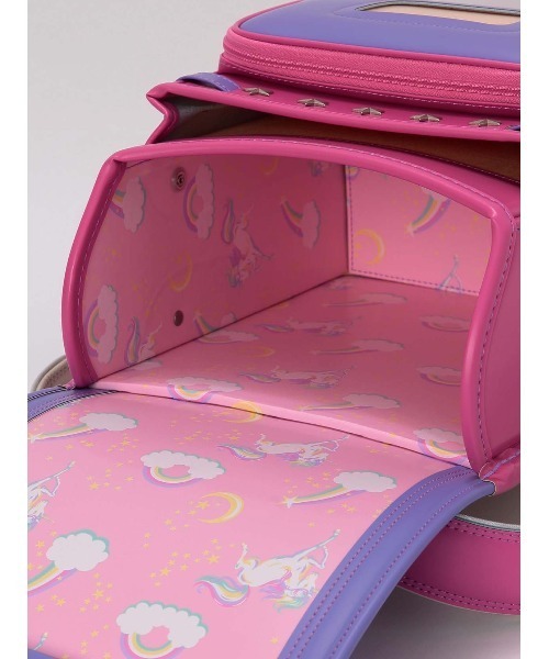 fafa（フェフェ）の「【早期特典付】2027年新入学ランドセル - ラベンダーxピーチブロッサム（ムーンスター / クラリーノ / 学習院型）（ランドセル・キッズ・パープル・FREE）」の9枚目の写真