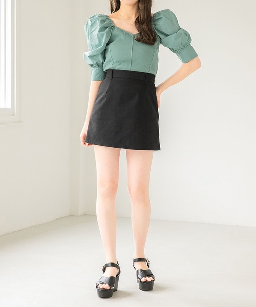 Heather（ヘザー）の「ベーシックタイトミニスカート  277321（スカート・レディース・ライトベージュ/グレー/ブラック・S/M）」の6枚目の写真