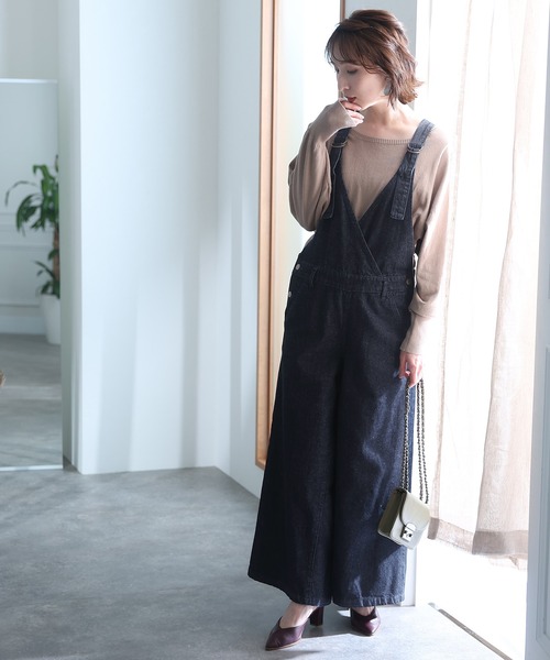 カシュクールデニムサロペット（サロペット/オーバーオール
