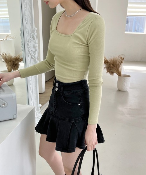by muni:r(バイ ムニール)の「ハーフプリーツデニムスカート(デニムスカート・レディース・ブラック・SMALL/MEDIUM)」の21枚目の写真
