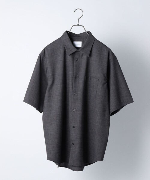 SHIPS any（シップス エニィ）の「SHIPS any: 【ウォッシャブル】CROSS MOVA ストレッチ リラックス  半袖 シャツ  セットアップ対応（シャツ/ブラウス・メンズ・ブラック/チャコールグレー/ブラウン・SMALL/MEDIUM/LARGE/X-LARGE）」の12枚目の写真