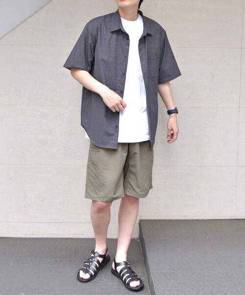 SHIPS any（シップス エニィ）の「SHIPS any: 【ウォッシャブル】CROSS MOVA ストレッチ リラックス  半袖 シャツ  セットアップ対応（シャツ/ブラウス・メンズ・ブラック/チャコールグレー/ブラウン・SMALL/MEDIUM/LARGE/X-LARGE）」の13枚目の写真