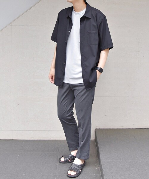 SHIPS any（シップス エニィ）の「SHIPS any: 【ウォッシャブル】CROSS MOVA ストレッチ リラックス  半袖 シャツ  セットアップ対応（シャツ/ブラウス・メンズ・ブラック/チャコールグレー/ブラウン・SMALL/MEDIUM/LARGE/X-LARGE）」の19枚目の写真