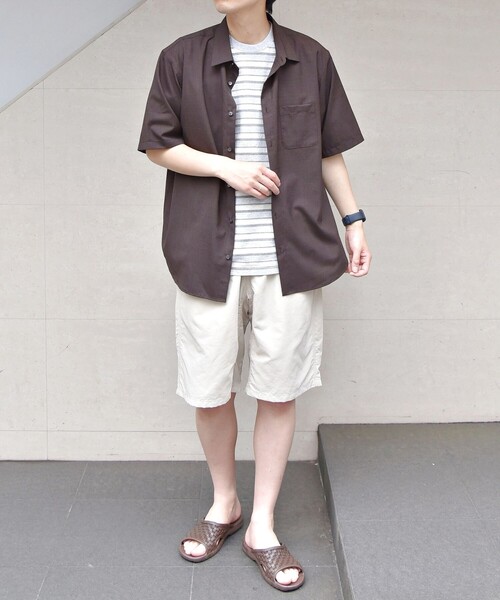 SHIPS any（シップス エニィ）の「SHIPS any: 【ウォッシャブル】CROSS MOVA ストレッチ リラックス  半袖 シャツ  セットアップ対応（シャツ/ブラウス・メンズ・ブラック/チャコールグレー/ブラウン・SMALL/MEDIUM/LARGE/X-LARGE）」の15枚目の写真