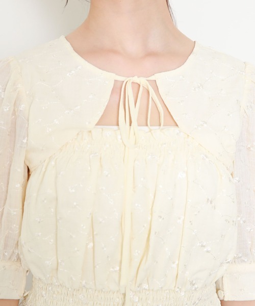 archives（アルシーヴ）の「デコルテデザイン２ｗａｙブラウス（シャツ/ブラウス・レディース・ブラック/グリーン/アイボリー・MEDIUM）」の15枚目の写真