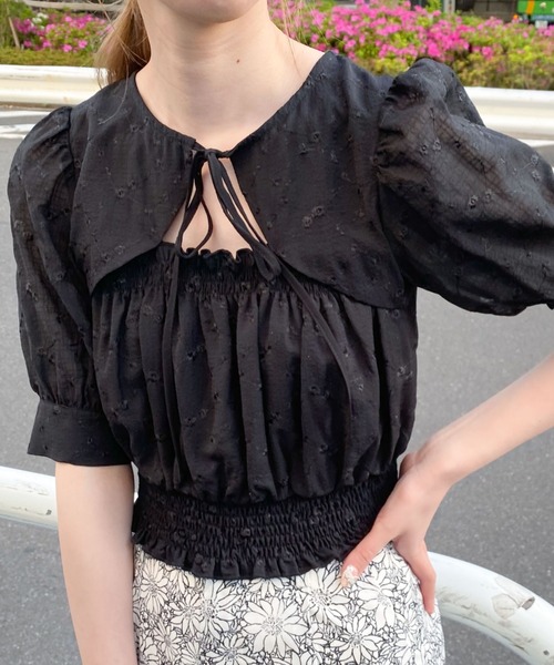 archives（アルシーヴ）の「デコルテデザイン２ｗａｙブラウス（シャツ/ブラウス・レディース・ブラック/グリーン/アイボリー・MEDIUM）」の13枚目の写真