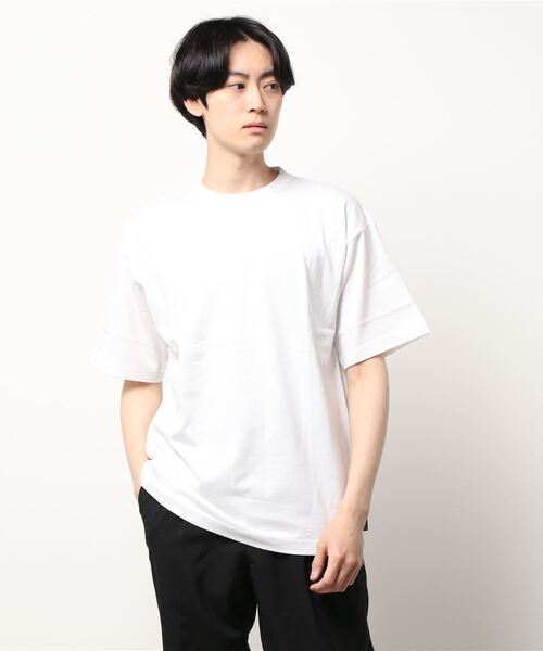 PAZZO(パッゾ)の「【PAZZO】 シルケット天竺 クルーネック S/S TEE/半袖Tシャツ(Tシャツ/カットソー・メンズ・ブラック/ホワイト系1・2/3)」の2枚目の写真