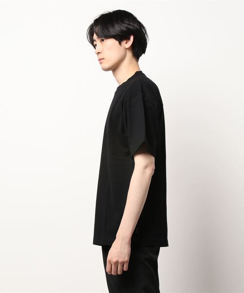 PAZZO(パッゾ)の「【PAZZO】 シルケット天竺 クルーネック S/S TEE/半袖Tシャツ(Tシャツ/カットソー・メンズ・ブラック/ホワイト系1・2/3)」の3枚目の写真