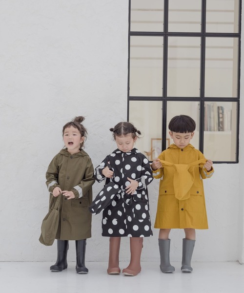 LOWRYS FARM(ローリーズファーム)の「レインコート 264775(レインコート/ポンチョ・キッズ・カーキ/イエロー/ドット・110cm/130cm/150cm)」の10枚目の写真