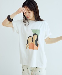 VIS（ビス）の「オーガニックコットンアソートプリントTシャツ【susutainable】（Tシャツ/カットソー）」
