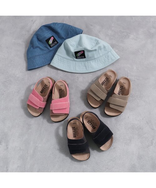 BREEZE（ブリーズ）の「コンフォートストラップサンダル（サンダル・キッズ・ピンク/ベージュ/ネイビー・14/15 /18/17/16/19）」の4枚目の写真