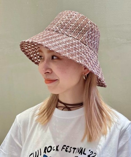 Ray BEAMS（レイビームス）の「La Maison de Lyllis / GLASS ハット（ハット・レディース・ブラウン/グリーン系その他2・ONE SIZE）」の2枚目の写真