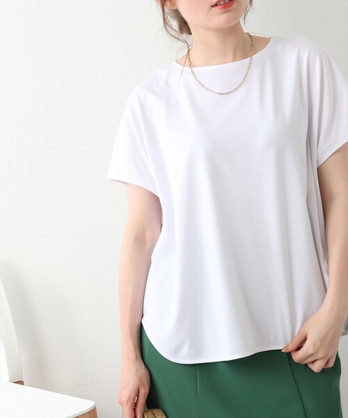 DRESKIP(ドレスキップ)の「◆後ろギャザープルオーバー(Tシャツ/カットソー・レディース・オフホワイト/ブラック/ダークオレンジ/ライトベージュ・02/03)」の2枚目の写真