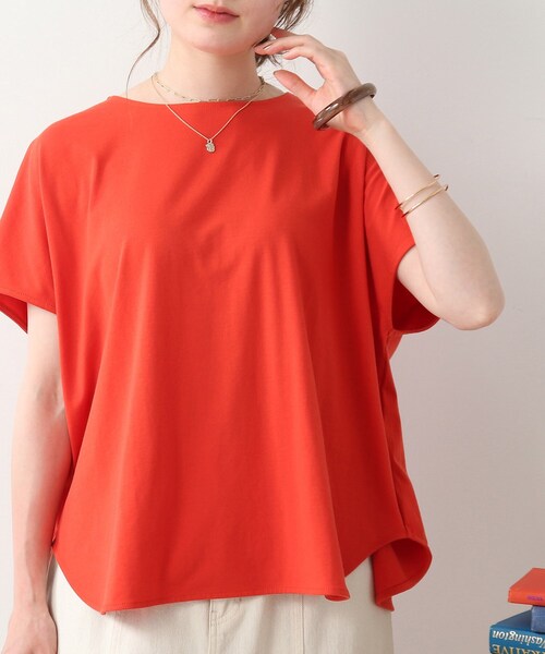 DRESKIP(ドレスキップ)の「◆後ろギャザープルオーバー(Tシャツ/カットソー・レディース・オフホワイト/ブラック/ダークオレンジ/ライトベージュ・02/03)」の4枚目の写真