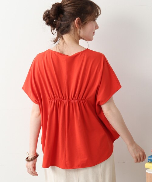 DRESKIP(ドレスキップ)の「◆後ろギャザープルオーバー(Tシャツ/カットソー・レディース・オフホワイト/ブラック/ダークオレンジ/ライトベージュ・02/03)」の12枚目の写真