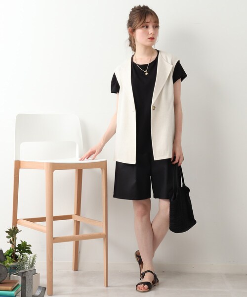 DRESKIP(ドレスキップ)の「◆後ろギャザープルオーバー(Tシャツ/カットソー・レディース・オフホワイト/ブラック/ダークオレンジ/ライトベージュ・02/03)」の7枚目の写真