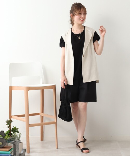 DRESKIP(ドレスキップ)の「◆後ろギャザープルオーバー(Tシャツ/カットソー・レディース・オフホワイト/ブラック/ダークオレンジ/ライトベージュ・02/03)」の14枚目の写真